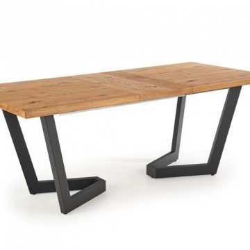 Фото5.Розкладний стіл MASSIVE 160 (250) x90 Halmar дуб/ чорний